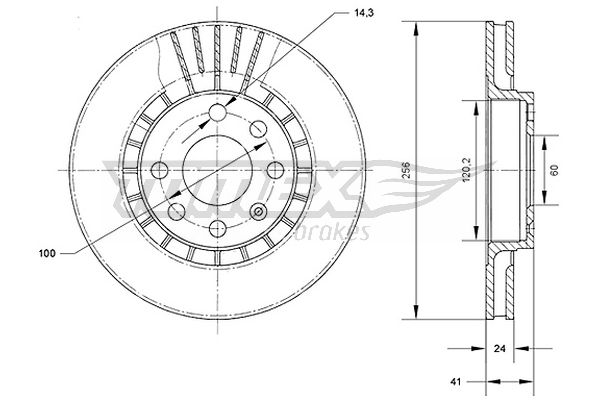 Brzdový kotúč TOMEX Brakes